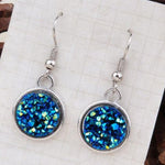 Wicked Wonders VIP Bling Earrings Mermaid Shimmers Blue Gem Earrings Affordable Bling_Bling Fashion Paparazzi