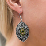 Once Upon A Princess Green Earrings
