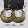 Pinwheels Brass Earrings
