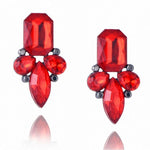 Pointing Me to Gems Red Earrings