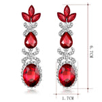 Queen of the Three Red Gem Statement Earrings