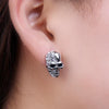 Secret Society of Skulls Silver Post Earrings
