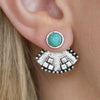 Stylishly Santa Fe Blue Ear Jacket Post Earrings