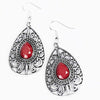 Swept Up In It All Red Earrings