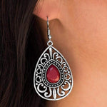 Swept Up In It All Red Earrings