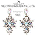 Swing from the Chandelier White Multi Earrings