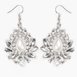 Trophy Trove White Gem and Pearl Earrings