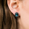 Viva La Glam Blue Gem Dainty Post Earrings
