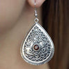 What Are You Waiting For Silver and Brown Rhinestone Earrings