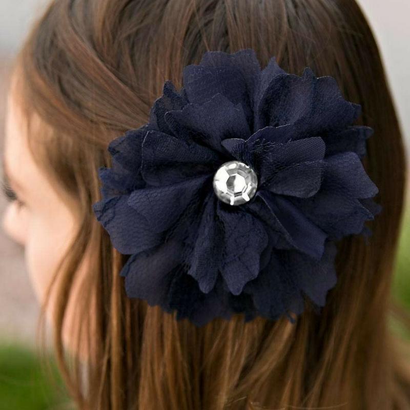 Best Lace Forward Blue Hair Clip and Brooch