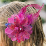 Flair for the Dramatic Pink Feather Hair Clip