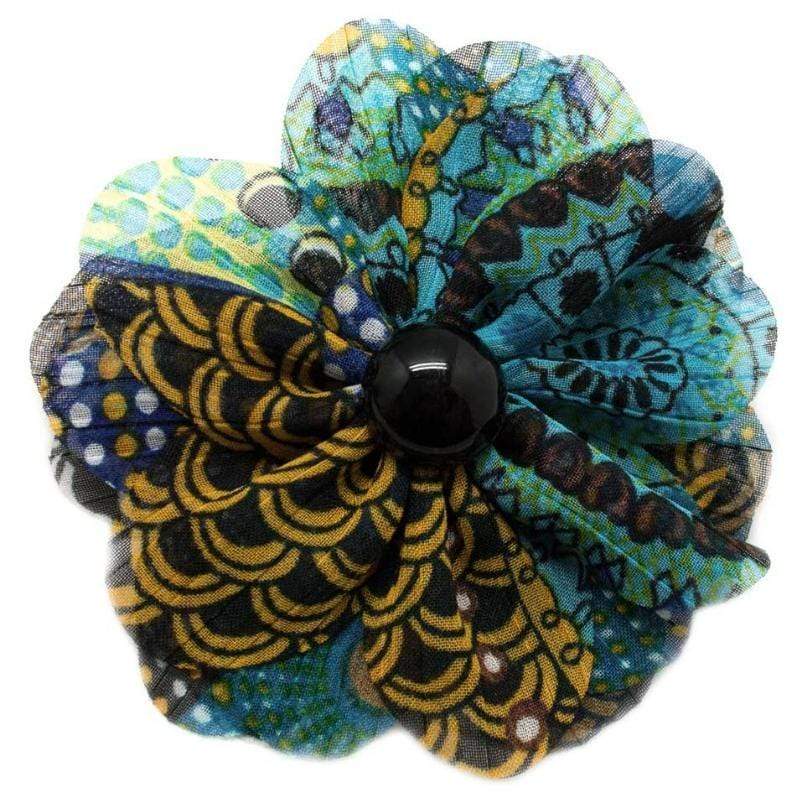 Rags to Riches Blue Multi Color Hair Clip