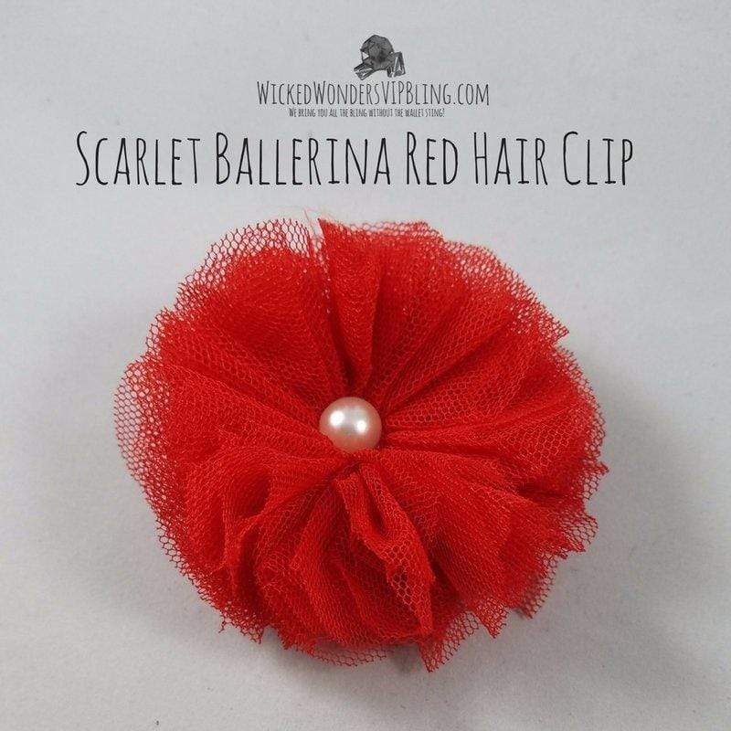 Scarlet Ballerina Red Hair Clip