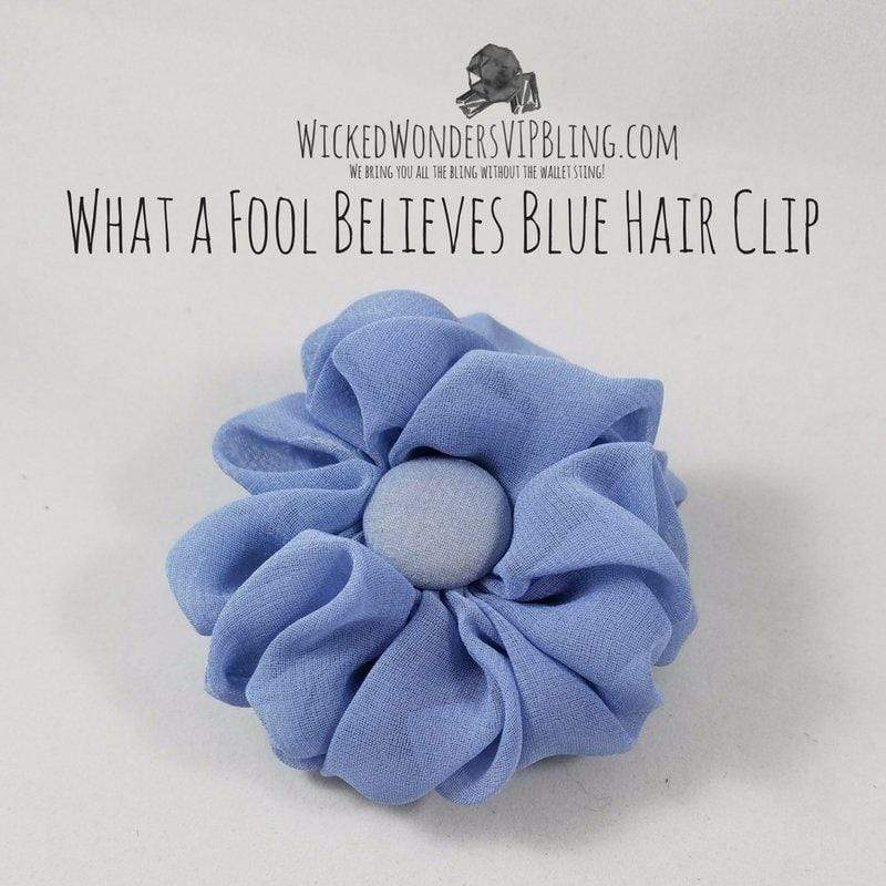 What a Fool Believes Blue Hair Clip