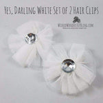 Yes, Darling White Hair Clips