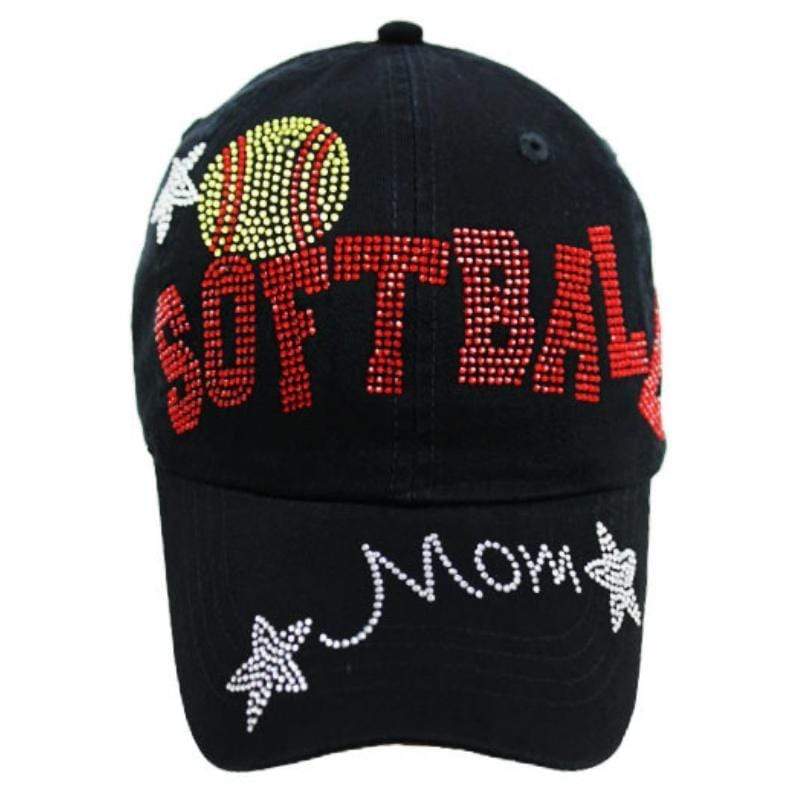 Softball Mom Star Design BLING Hat