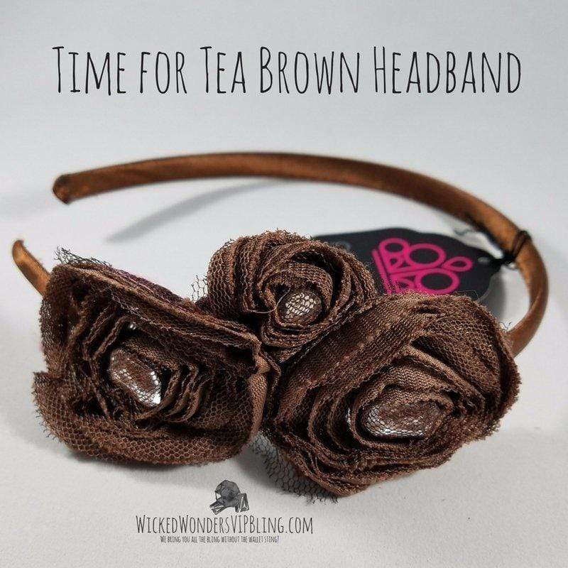 Time for Tea Brown Headband