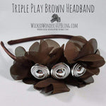 Triple Play Brown Headband