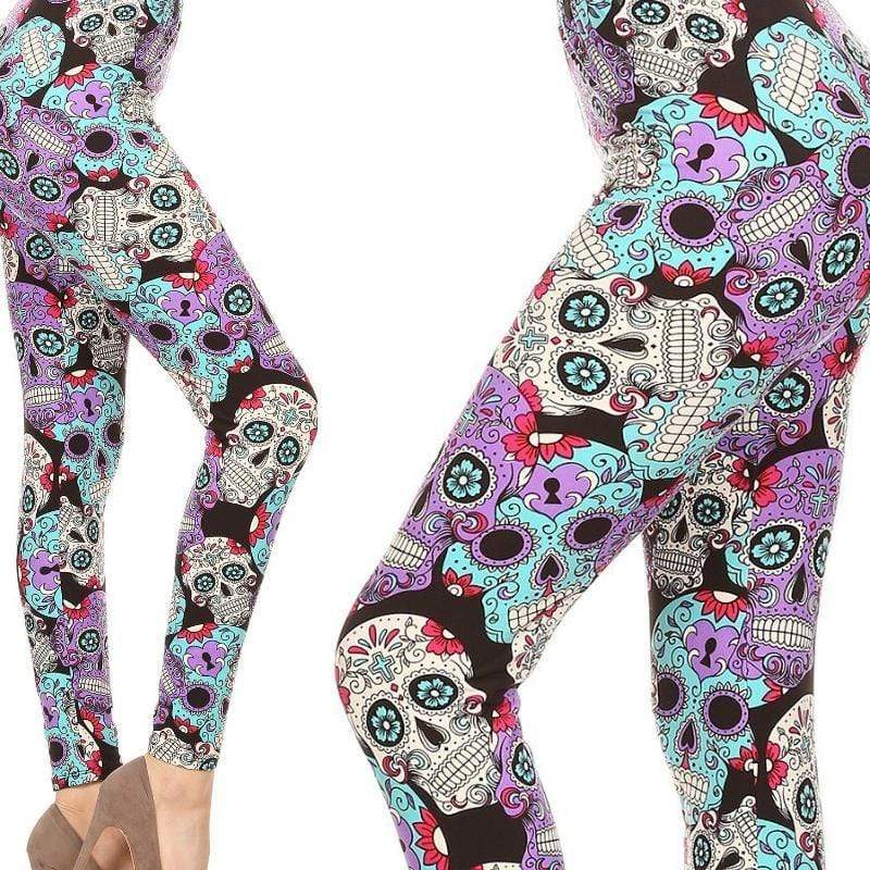 Wicked Soft Dancing with Skulls OS Leggings