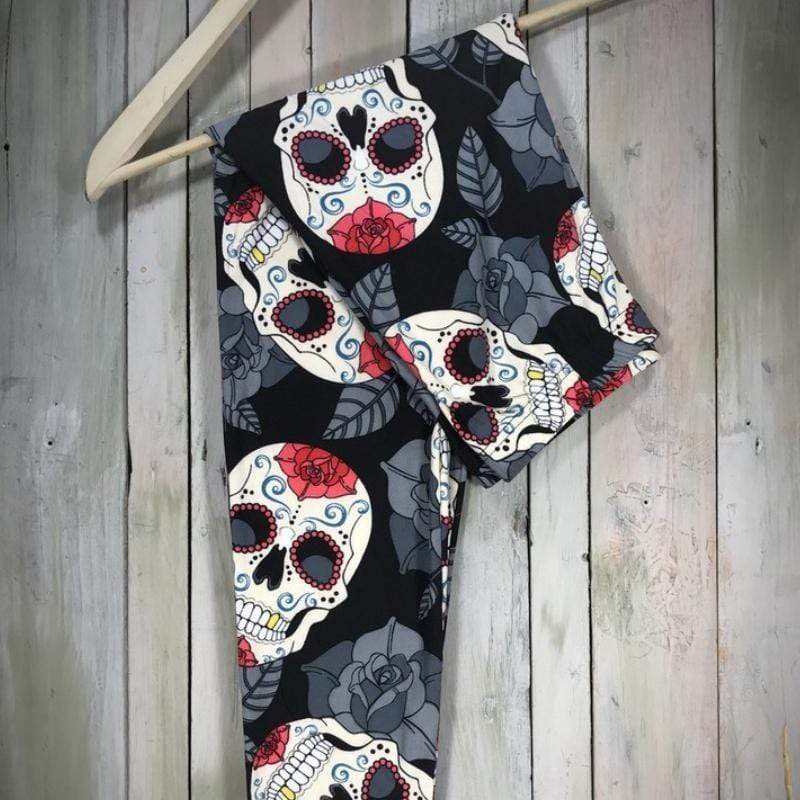 Wicked Soft Leaves of Mind and Skull OS Leggings