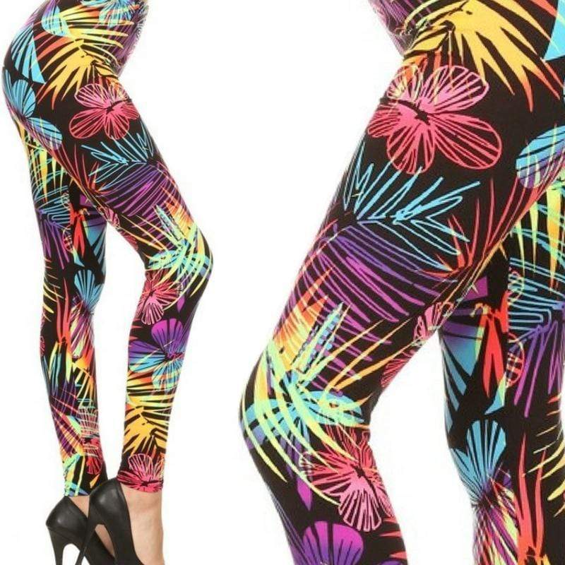 Wicked Soft Tropical Vibes OS Leggings