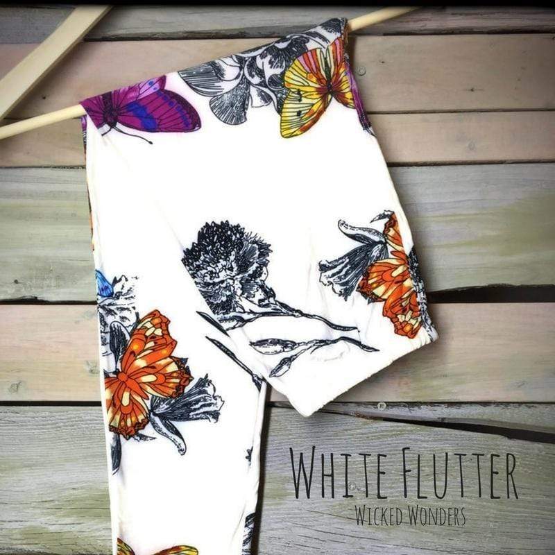 Wicked Soft White Flutter OS Leggings