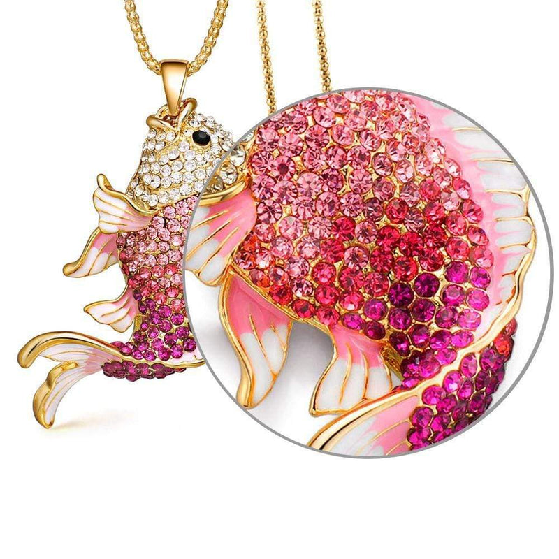 A Fish Called Wanda Pink Crystal Necklace