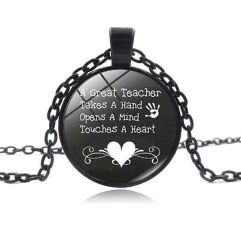 A Great Teacher Black Necklace