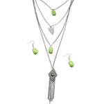 A Gypsy Soul Quad-Layer Green Necklace