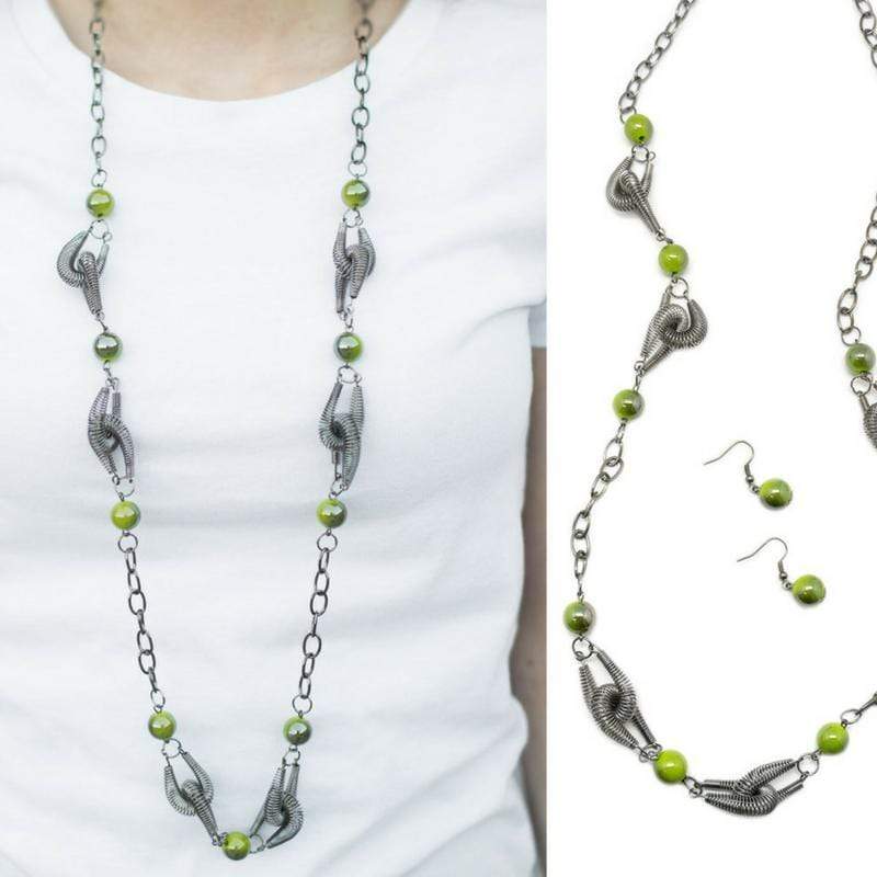 A Spring In My Step Green Necklace