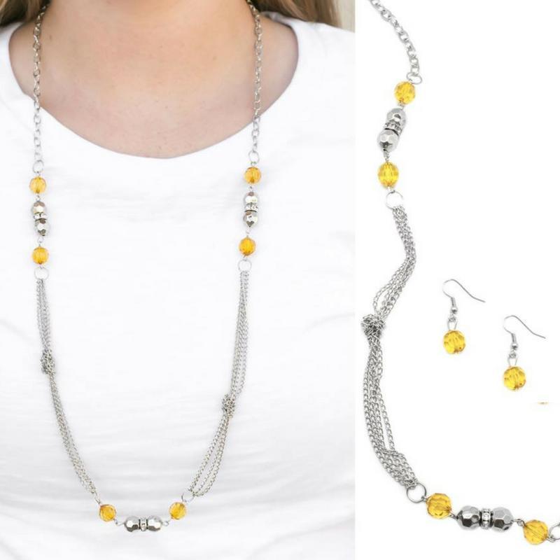 All Dolled Up Yellow Necklace