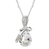 Angel Tears Clear White Gem Necklace