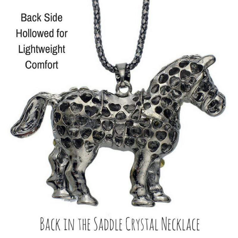 Back in the Saddle Crystal Necklace