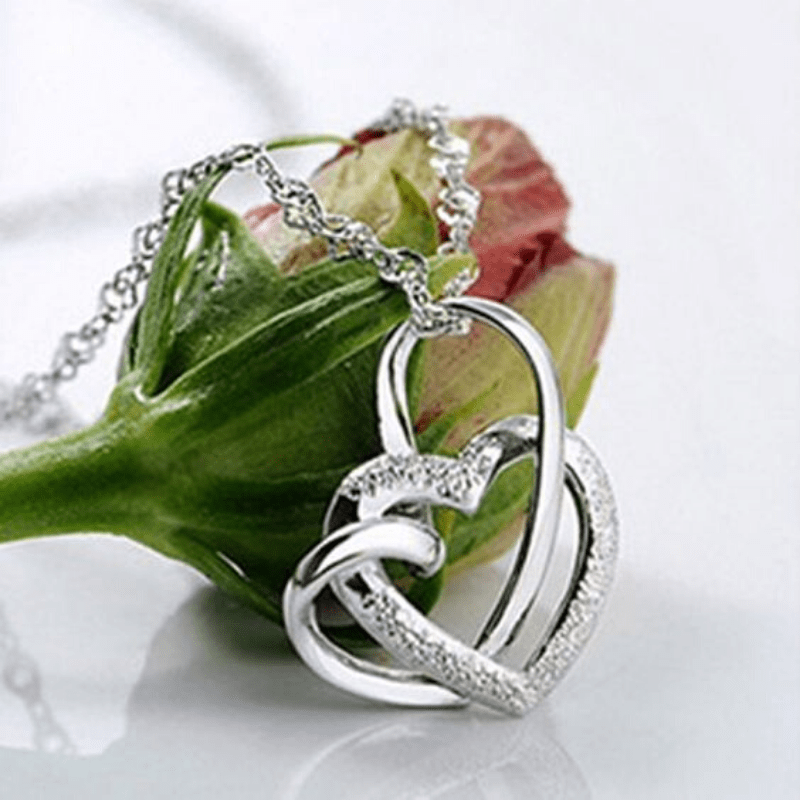 Bonding of Hearts Silver Necklace