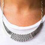 Bow to Me Silver Statement Necklace