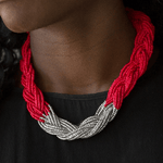 Brazilian Brilliance Red Seed Bead Necklace