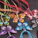 Butterflies and Hope Red Necklace