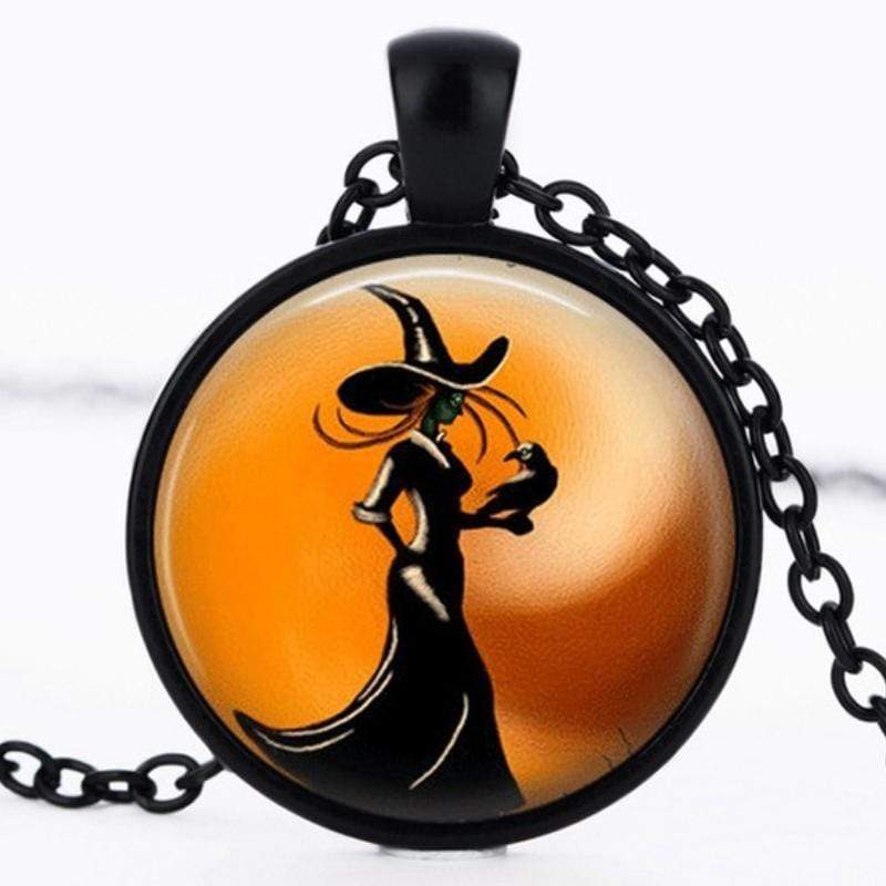 Cabochon Witch Black Necklace – WICKED WONDERS