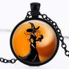 Cabochon Witch Black Necklace