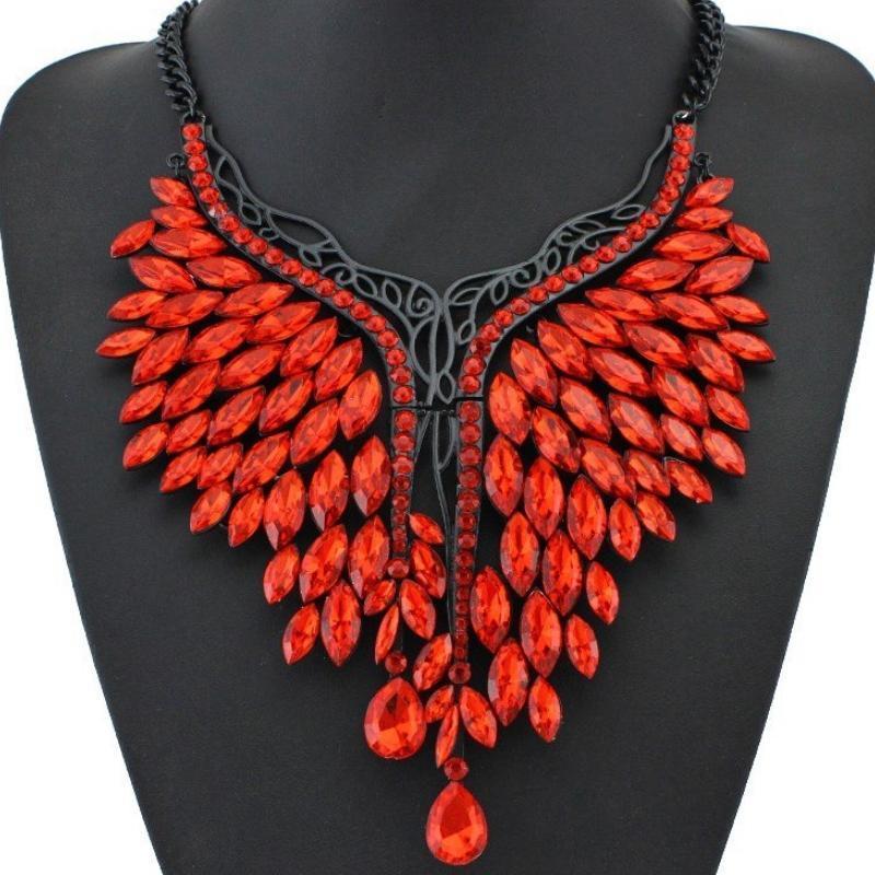 Calling All Angels Red Statement Necklace