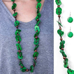Caribbean Carnival Green Necklace