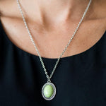 Cast in Sandstone Green Necklace