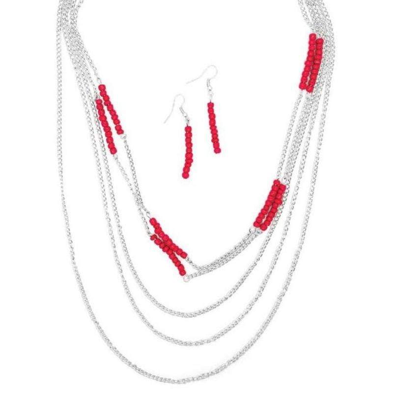 Crimson Disposition Red Necklace
