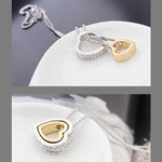 Double the Love Silver and Gold Pendant Necklace