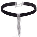 Down in the Valley Quintuplet Rhinestone Strand Choker