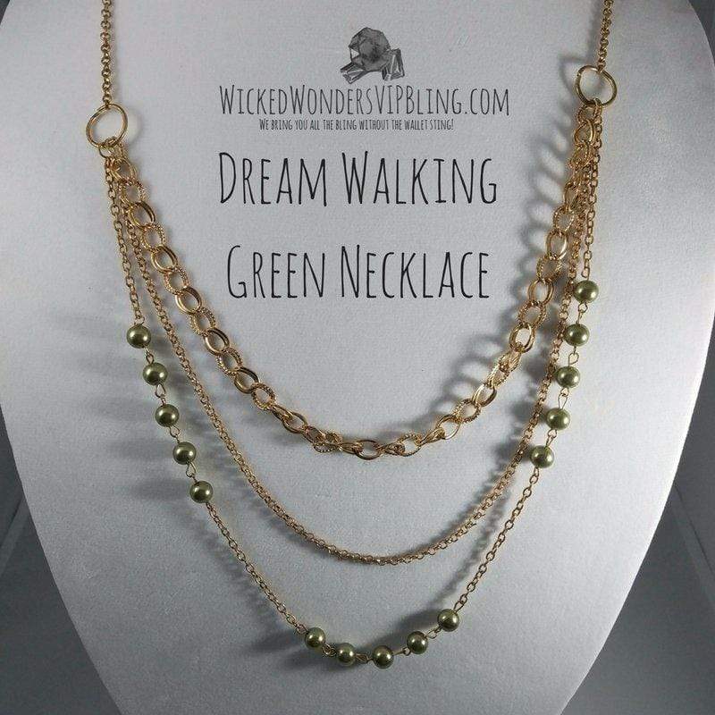 Dream Walking Green Necklace