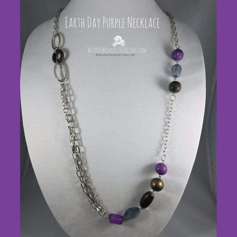 Earth Day Purple Necklace