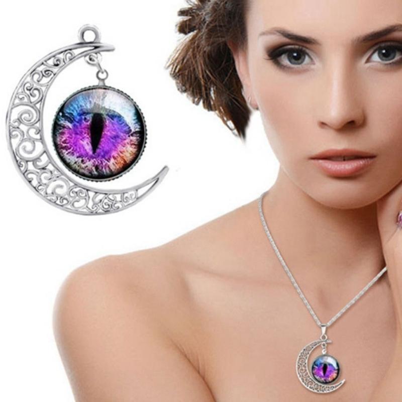 Eye of the Dragon Glass Pendant Necklace