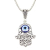 Eye of the Hamsa Silver & Blue Necklace