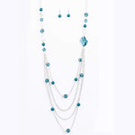 Fool for Jewels Blue Quad-Layer Necklace